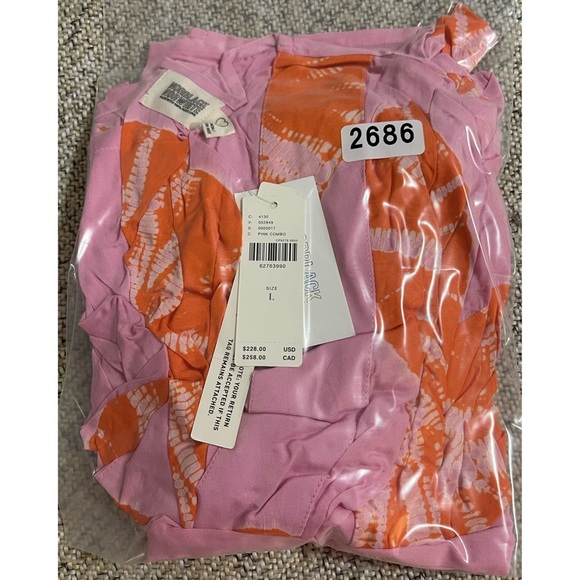 Anthropologie Tie-Dye Wrap Mini Dress NWT Size Large TWO Piece - Picture 10 of 11